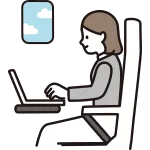 Remote Workairplane Female SVG Icon